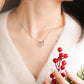 MN136 925 Silver Fox Dancing Stone Necklace