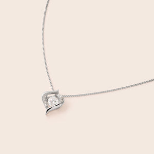 MN146 925 Silver Seed Dancing Stone Necklace