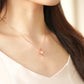 MN148 925 Silver Diamond Shape Dancing Stone Necklace