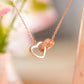 MN179 925 Silver Heart 2 Heart Necklace