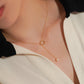 MN180 925 Silver Solar Pearl Necklace