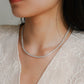 MN203 925 Silver Tennis Necklace