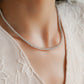 MN203 925 Silver Tennis Necklace