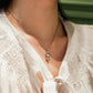 MN216 925 Silver Lale Dancing Stone Necklace