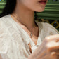MN216 925 Silver Lale Dancing Stone Necklace