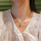 MN217 925 Silver Clover Dancing Stone Necklace