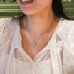 MN217 925 Silver Clover Dancing Stone Necklace