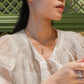 MN220 925 Silver Kitten Dancing Stone Necklace
