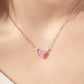 MNH102 925 Silver Pink Heart Necklace