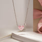 MNH102 925 Silver Pink Heart Necklace