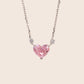 MNH102 925 Silver Pink Heart Necklace