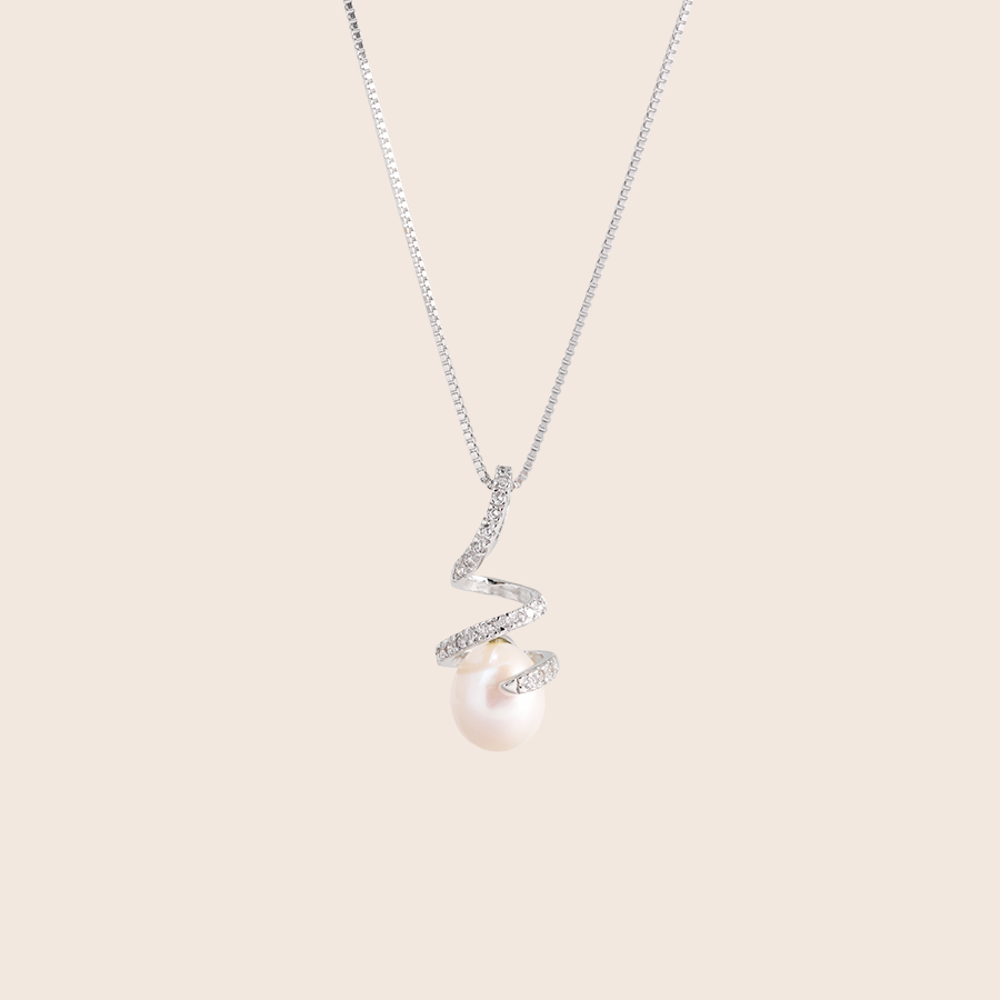 Moni HK Jewellery 925 Silver Twist Pearl Necklace