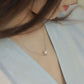 MNP29 925 Silver Pearl V Shaped Necklace