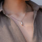 MNP34 925 Silver Beloved Pearl Necklace