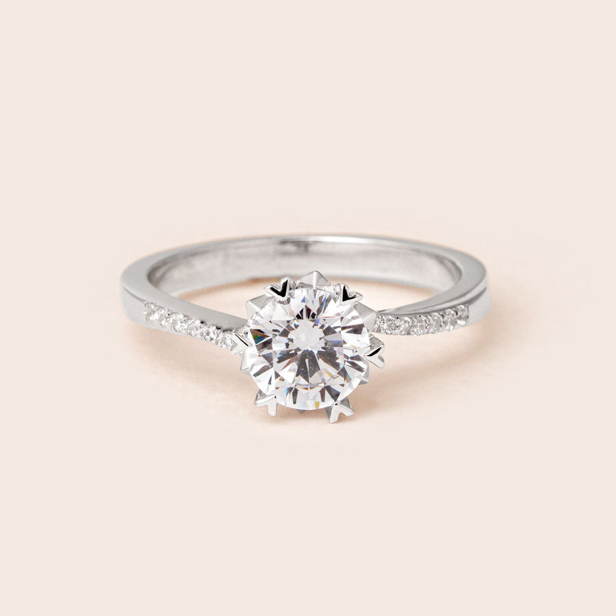 MR007 925 Twist Snowflake Ring