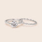 MR007 MR1001 925 Silver Solitaire Ring Set