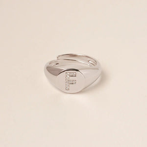 MR01 925 Silver Alphabet Ring