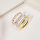 MR079 925 Silver Stackable Eternity Ring Set (3 Colours)