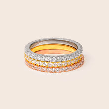 Load image into Gallery viewer, MR079 925 Silver Stackable Eternity Ring Set (3 Colours)
