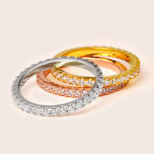 Load image into Gallery viewer, MR079 925 Silver Stackable Eternity Ring Set (3 Colours)
