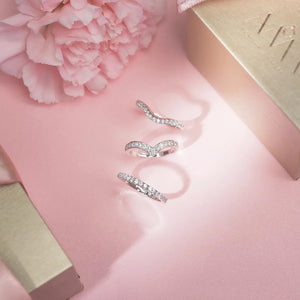 MR081 925 Silver U shape Stackable Ring