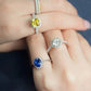 MR099 925 Silver Blue Sapphire Ring