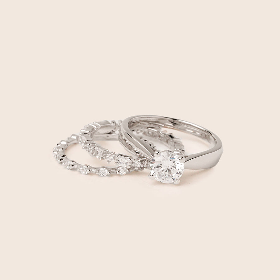 MR402 MR1001 MR1004 925 Solitaire Ring Set
