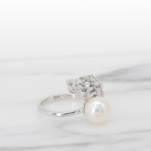 MR1012 925 Silver Pearl Ring