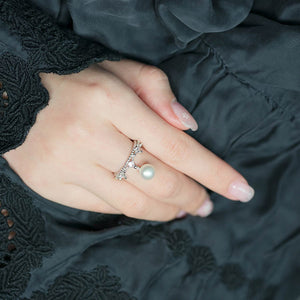 MR1021 925 Silver Pearl Ring