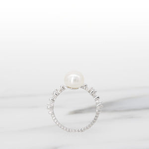 MR1021 925 Silver Pearl Ring