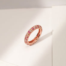 Load image into Gallery viewer, MR1037 925 Silver Pink Eternity Ring
