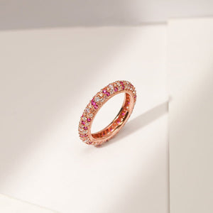 MR1037 925 Silver Pink Eternity Ring