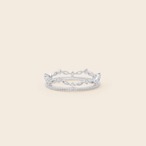 MR1065 925 Silver Clown Stackable Eternity Ring