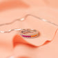 MR1097-set 925 Silver Rainbow Eternity Ring Necklace