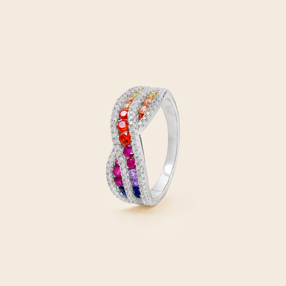 MR1098 925 Silver Rainbow Ring