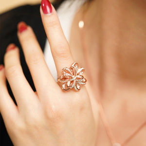 MR1130 925 Silver Flower Ring