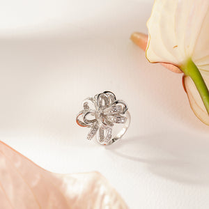 MR1130 925 Silver Flower Ring