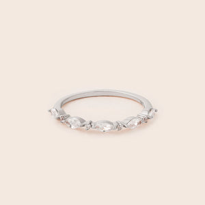 MR1143 925 Silver Half Eternity Ring