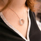 MR155-set 925 Silver Baguette Eternity Ring Necklace