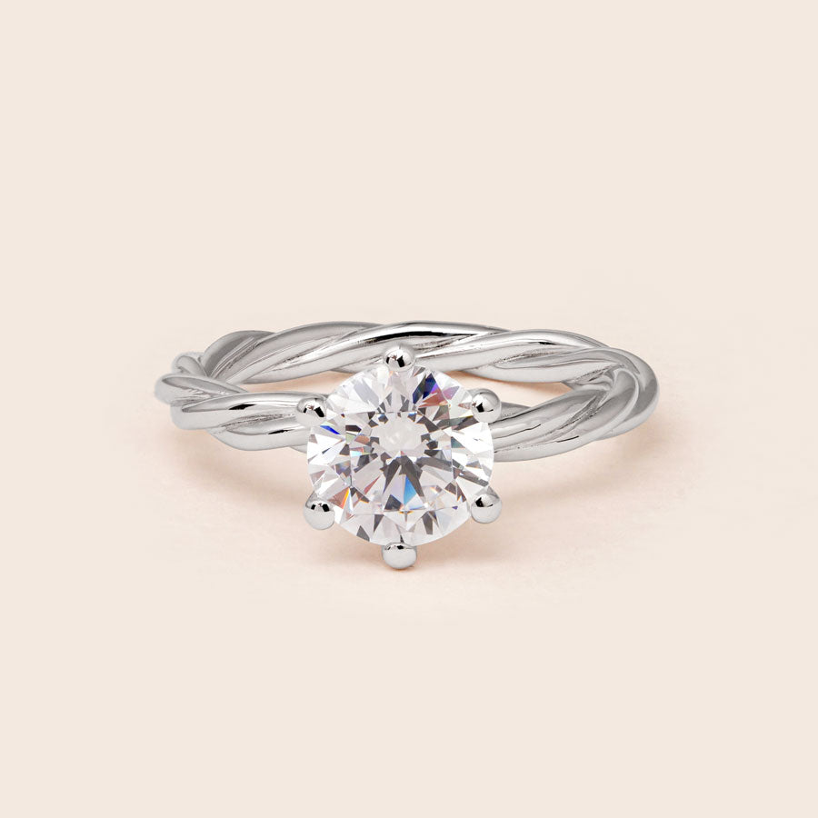 MR214 925 Twist Solitaire Ring