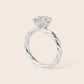 MR214 925 Silver Twist Solitaire Ring