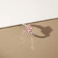 MR223 925 Silver Pink Radiant Ring