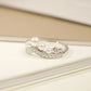 MR225 925 Silver V-Shaped Pearl Ring
