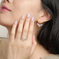 MR225 925 Silver V-Shaped Pearl Ring