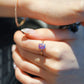 MR227 925 Silver Lavender Ring