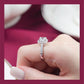 MRS038 925 Silver White Halo Solitaire Ring
