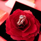 ROSE 925純銀 玫瑰花 單鑽戒指