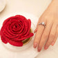 ROSE 925 Silver White Rose Solitaire Ring