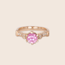 Load image into Gallery viewer, ROSE 1ct 925 Silver Pink Rose Solitaire Ring
