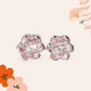 ME539 925 Silver Sakura Dancing Stone Earrings
